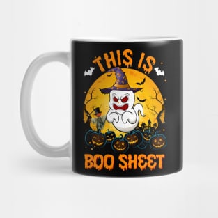 This Is Boo Sheet Ghost Retro Halloween Costume Men Women T-Shirt Mug